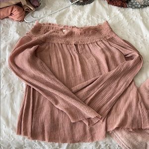 Off the shoulder pink top from b&b